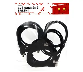 Logo schwarz / USB-Kabel / USB 2.0 / USB-A Stecker - USB-B Stecker / 3 m