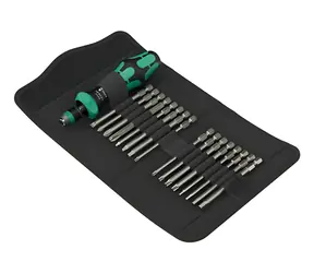 Wera Kraftform Kompakt 60 RA- R Imperial 1 / Ratschen-Bit-Set / 17-teilig / 1/4" / Rapidaptor