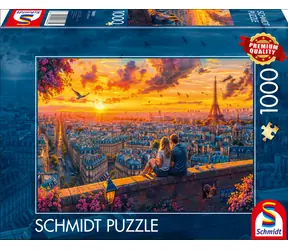 Schmidt Puzzle „Das Flüstern der Dächer von Paris“ / 1000 Teile / ab 12 Jahren