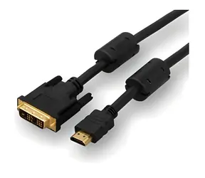 Logo DVI (18+1) M - HDMI M 2m schwarz / Videokabel / FullHD 60Hz / vergoldete Anschlüsse / abgeschirmt