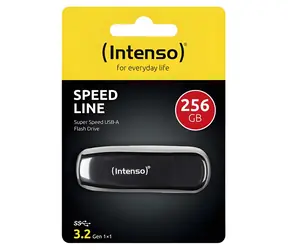 INTENSO Speed Line 256 GB schwarz / USB-Stick / USB 3.2 Gen 1 / Lesen 35 MB/s / Schreiben 20 MB/s