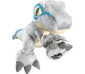 Schmidt SPIELE Velociraptor Blaues Plüschtier, grau-blau / Jurassic World / 48 cm / ab 0 Monaten