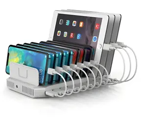 Unitek Y-2172 weiß / Ladestation / 10x USB-A / 96W