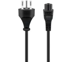 Goobay 93960 schwarz / Netzkabel / Schweizer Stecker Typ J - C5 / 1,8 m