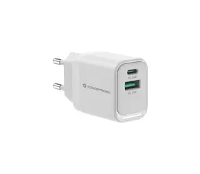 Conceptronic ALTHEA19W33 USB-Ladeadapter, weiß / 1x USB-A / 1x USB-C / 33 W / PD