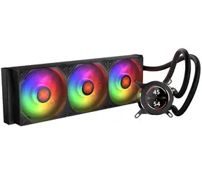 KRUX HydroGlance 360 LCD schwarz / CPU-Wasserkühlung / 360 mm / ARGB / LCD-Display / Intel + AMD