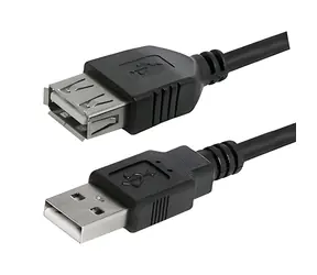 Logo schwarz / Verlängerungskabel / USB 2.0 AA / 1,8 m