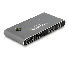 DeLock KVM-Switch USB-C auf HDMI und DisplayPort / 8K MST / USB 2.0