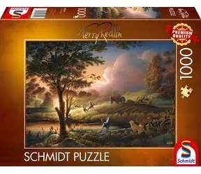 Schmidt Puzzle Goldene Sonne über den Feldern / 1000 Teile / ab 12 Jahren
