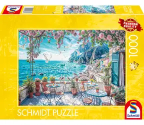 Schmidt Puzzle Terrasse am Meer / 1000 Teile / ab 12 Jahren