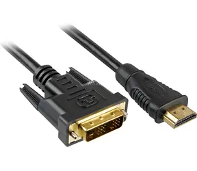 Sharkoon HDMI - DVI-D (18+1) schwarz / Adapter / 3 m / FullHD 1920×1200