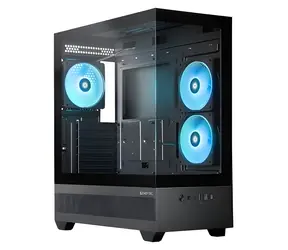 Chieftec VISTA GT-01B-OP schwarz / Midi-PC-Gehäuse / ATX / 2x gehärtetes Glas / 3x 120mm A-RGB / USB-C / Ohne Netzteil
