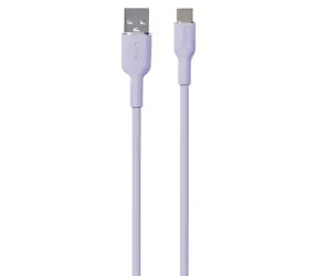 Puro Soft Cable Lavendel / Datenkabel / USB-A / USB-C / 1,5 m