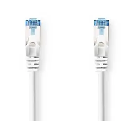Nedis weiß / Netzwerk-Patchkabel / CAT6a S/FTP / RJ45 - RJ45 / 10 m / LSZH