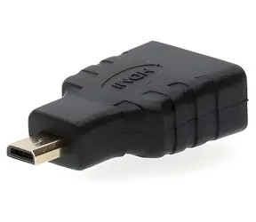 Nedis schwarz / HDMI-Micro-HDMI-Adapter / vergoldete Anschlüsse / gerade