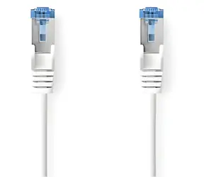 Nedis SFTP CAT6a weiß / Patchkabel / RJ45-RJ45 / 1 m / Knickfrei / LSZH