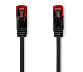 Nedis CAT6 UTP 2m schwarz / Patchkabel / RJ45-RJ45 / Flach