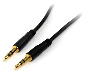 StarTech Slim Jack 3,5 mm - 3,5-mm-Klinkenstecker, schwarz / Audiokabel / 1 m