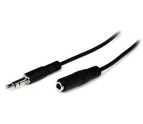 StarTech schwarzes Verlängerungskabel / 3,5-mm-Klinkenstecker auf 3,5-mm-Klinkenstecker / 1 m