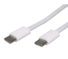 Value USB-C-Kabel - weißes USB-C-Kabel / Datenkabel / 60 W / 1 m