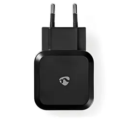 Nedis schwarz / Netzteil / 24 W / 2x USB-A / 2x 2,4 A