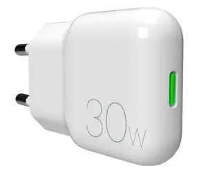 Puro Slim Pro weiß / Reiseadapter / USB-C / GaN / 30 W / PD