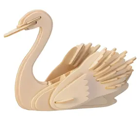 Woodcraft 3D-Puzzle Schwan aus Holz / ab 6 Jahren