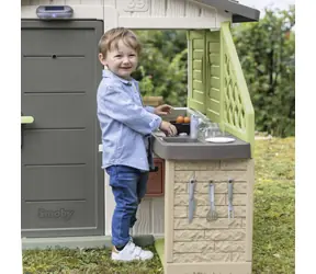 Smoby Sommerküchenleben / Küchenaccessoires / Grill und Spüle / 17-teiliges Zubehörset
