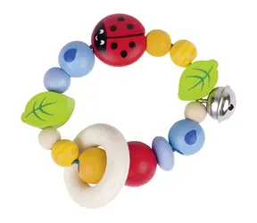 GOKI Taktiler Motorring Marienkäfer mit Glöckchen / ab Geburt
