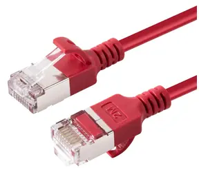 MicroConnect CAT6a U-FTP Slim rot / Patchkabel / 1,5 m / LSZH / RJ-45