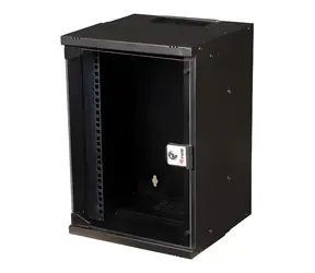Equip ECO 300x300mm schwarz / Wandschrank 10" / 9HE / Glastür / Tiefe 300 mm