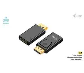 i-TEC Passiver DisplayPort-zu-HDMI-Adapter / Reduzierung / DisplayPort - HDMI / 4K 30Hz / DP++