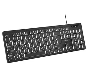 Savio KB-04 schwarz / Tastatur / kabelgebunden / USB / Membran / UK-Layout