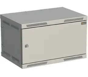 Solarix SENSA-6U-64-21-G / Rack / Wandmontage / 6 HE / 400 mm / Blechtür / RAL 7035