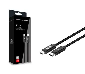 Conceptronic USB-C - USB-C-Lade- und Datenkabel, schwarz / Kabel / USB 2.0 / 480 Mbit/s / PD 240 W / 2 m