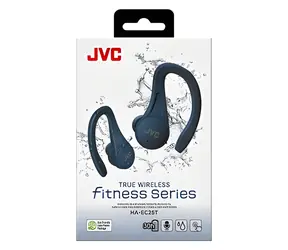 JVC HA-EC25TAU blau / Kabelloser Kopfhörer mit Mikrofon / Bluetooth 5.1 / IPX5 / Ladecase