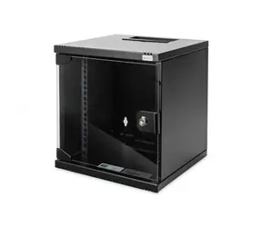 Digitus DN-10-SET-1-B schwarz / Wandmontierter Netzwerkschrank / 10" / 6U / 312x300 mm / IP20