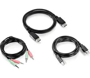 Trendnet TK-CP06 schwarz / KVM-Kabelset / DisplayPort, USB, 3,5-mm-Klinkenstecker / 1,83 m / für TK-240DP