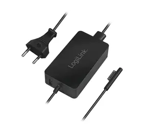 LogiLink 44W-Netzteil für Microsoft Surface / Netzteil / 44 W / 2 Ausgänge / USB-A + Surface-Anschluss