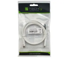 Techly USB-C USB4-Kabel 240W weiß / Kabel / USB-C - USB-C / 40 Gbit/s / PD 240 W / 1 m