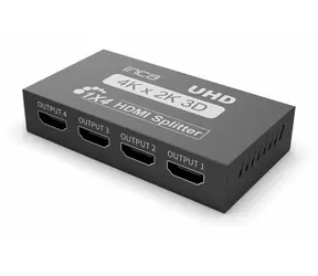 INCA HDMI-Splitter 1x4 schwarz / HDMI-Splitter / 4K / 340 MHz / HDMI 1.4