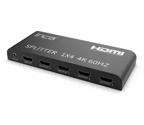 INCA HDMI-Splitter 1:5 schwarz / Splitter / HDMI 2.0 / 4K / 600 MHz / 6 Gbit/s