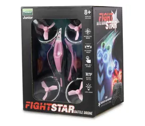 AMEWI Drone FightStar RTF pink / 2-in-1-Drohne: Fahren und Fliegen / IR-Kampffunktion / 2,4 GHz / Flugdauer 8 Minuten