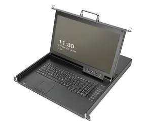 17" Digitus KVM-Konsole TFT / KVM-Konsole / VGA / Rack 1U / Full HD / DE-Tastatur