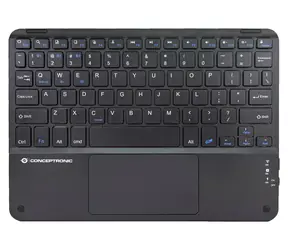Conceptronic Tastatur mit Touchpad, schwarz / Kabellose Tastatur / Touchpad / Bluetooth 5.4 / US-Layout