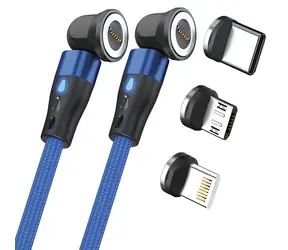 RealPower MagneticCharge 2 blau / Magnetisches Ladekabel / 1 m / Magnetstecker / 6 Adapter