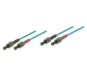 Good Connections blaues optisches Patchkabel / ST/ST / Multimode OM3 / Duplex / 10 m