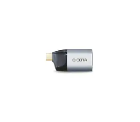 Dicota USB-C auf Ethernet Mini-Adapter silber / Adapter / RJ-45 / USB-C PD 100W / 1 Gbit/s