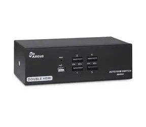 Inter-tech AS-42HA / KVM-Switch / HDMI / 4 Ports / USB / Audio / Metallgehäuse