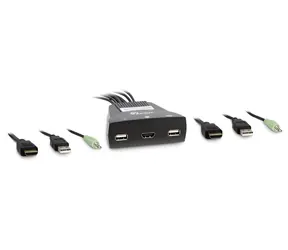 Inter-tech LS-21HA schwarz / KVM-Switch / 2 Ports / HDMI / USB / 2K Ultra HD